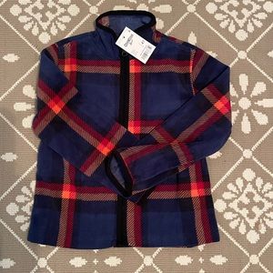 OshKosh B'gosh Plaid Fleece Full Zip Sweater